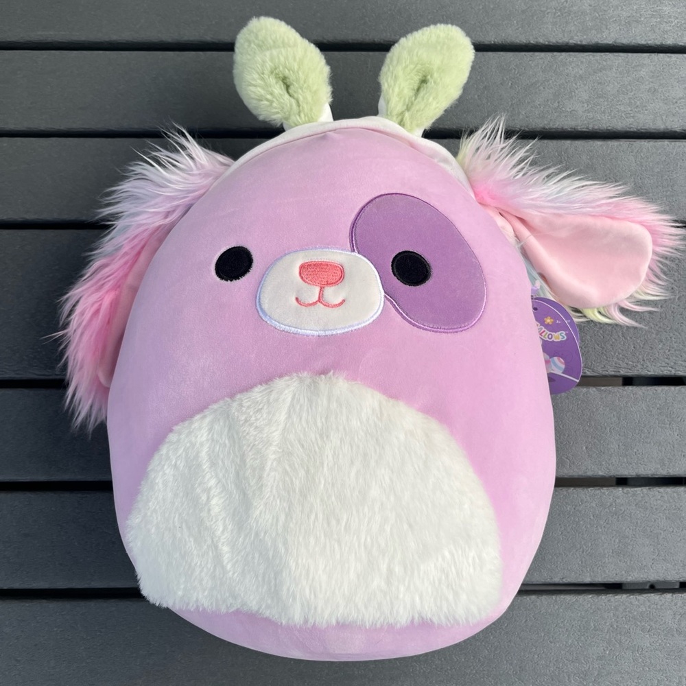 Squishmallow TM; Pink and Purple; Barb the dog; NWT; Soft Child’s Plush; 16in